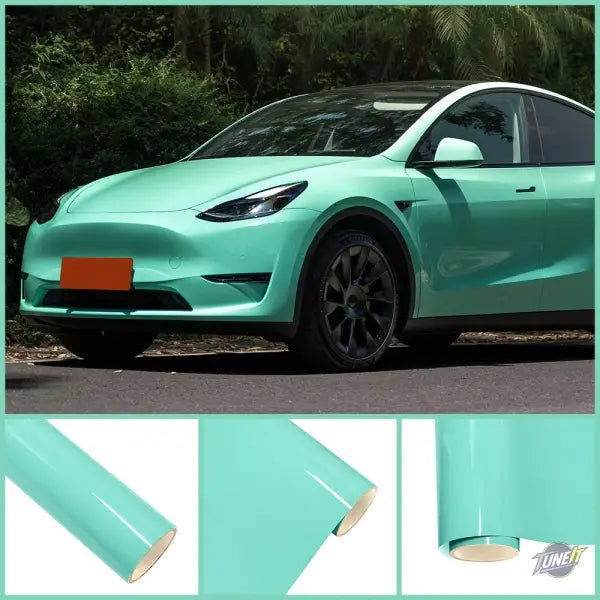 Film vinyle autocollant brillant vert menthe pour Peugeot 308 2013-2020
