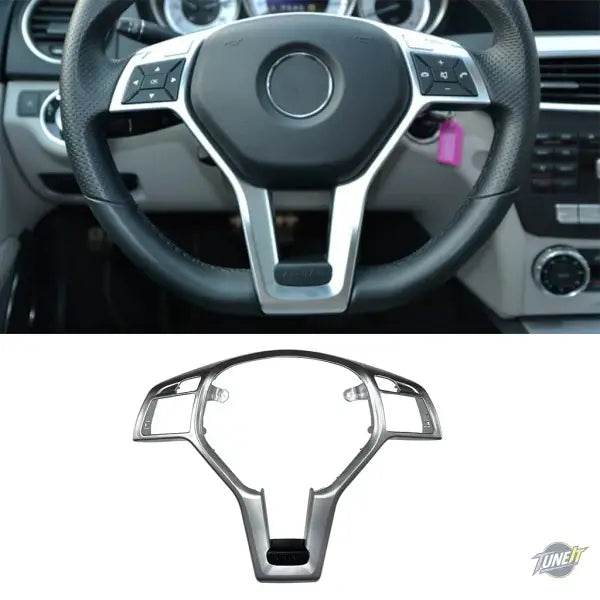 Garniture de cadre de volant noir brillant pour Mercedes-Benz GLA CLA W204 W212