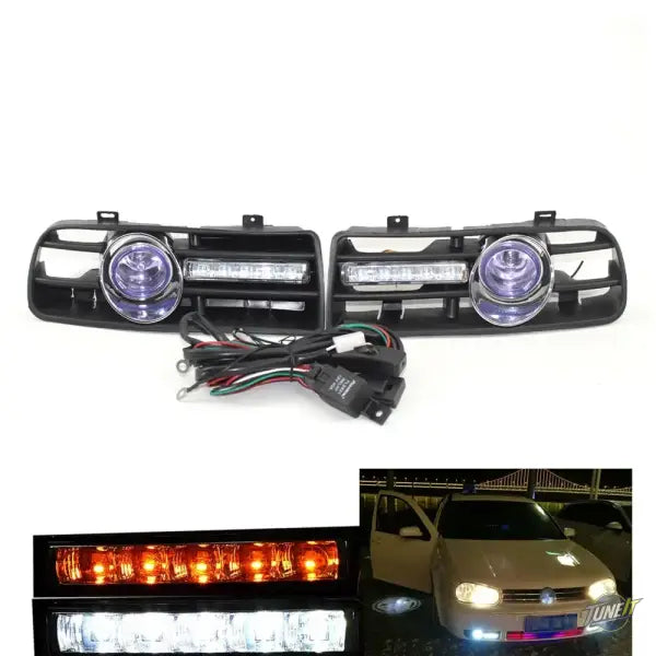Grilles antibrouillard LED avec DRL pour VW Golf 4 MK4 (1997-2006)
