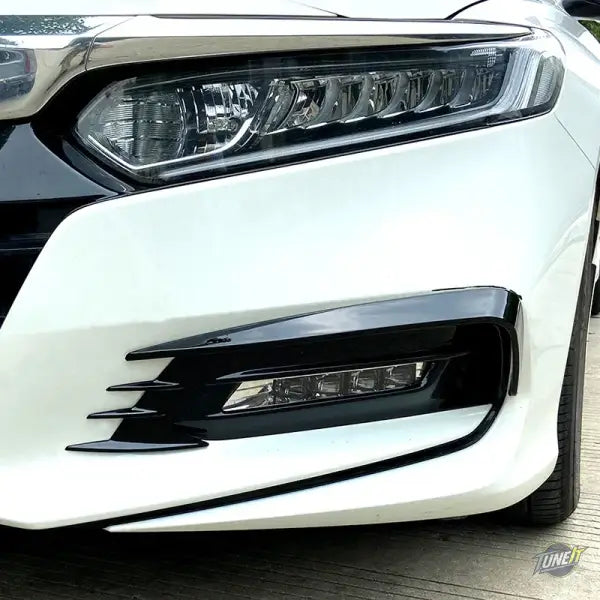 Housse de phare avant Honda Accord 2018-2024 look carbone noir brillant