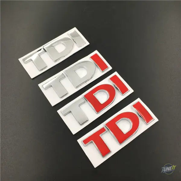 Lettres métalliques 3D TDI VW MK2 MK4 MK5 MK6 MK7 argenté
