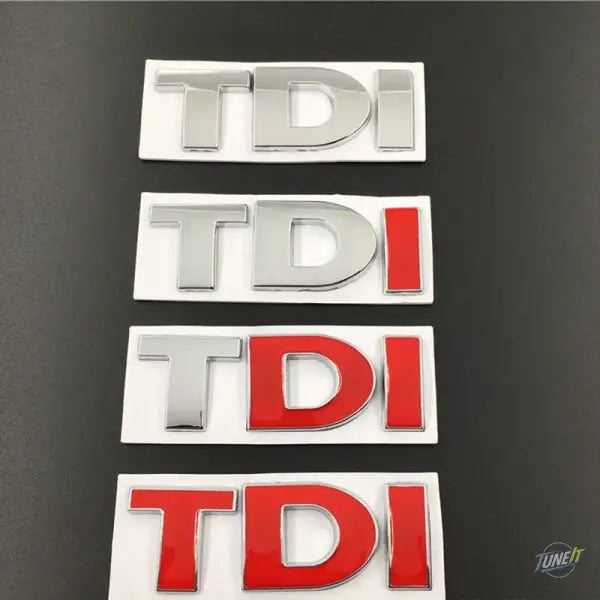 Lettres métalliques 3D TDI VW MK2 MK4 MK5 MK6 MK7 argenté