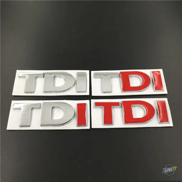 Lettres métalliques 3D TDI VW MK2 MK4 MK5 MK6 MK7 argenté
