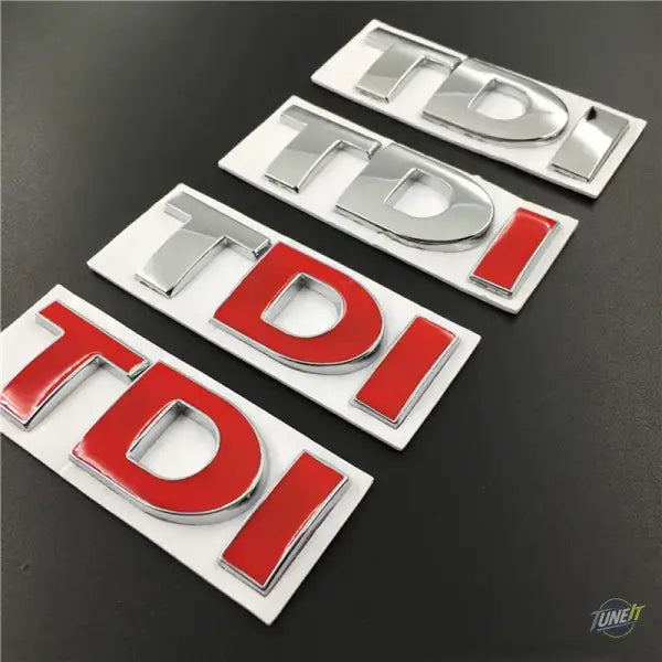 Lettres métalliques 3D TDI VW MK2 MK4 MK5 MK6 MK7 argenté