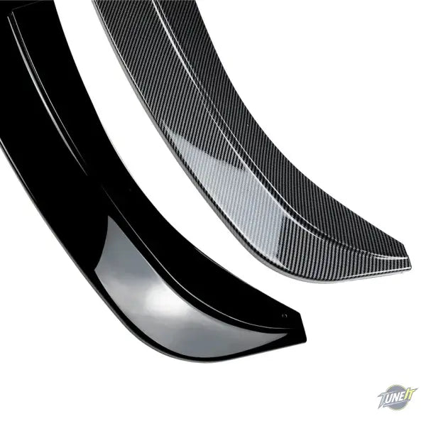 Lèvre de pare-chocs avant noir brillant / style carbone pour BMW Série 3 E90 / E91 pré-LCI (2005-2008)