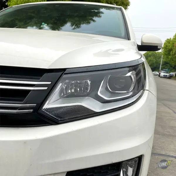 Lumière de sauna avant look carbone pour Volkswagen Tiguan MK1 2011 2016