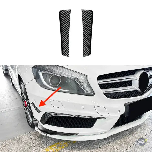 Pare-chocs avant brillant Mercedes Benz Classe A W176 Noir Brillant - Carbon look