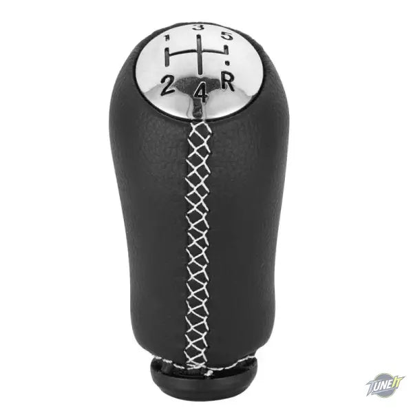 Bouton de vitesses 5 rapports Renault Clio 3 Megane 2 Scenic 2 2005-2009 - white stitching - Levier de vitesse
