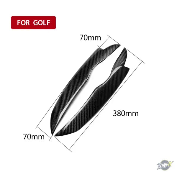 Real Carbon Fiber Car Front Headlight Eyebrow Eyelids Stickers For Volkswagen Golf5 MK5 2005 2006 2007 2008 2009