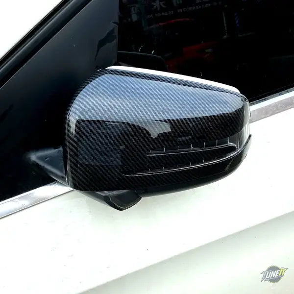 Rétroviseur couverture trim carbon noir brillant Mercedes A B C E S CLA GLA GLK CLS W176 W204 W117 X156 X204