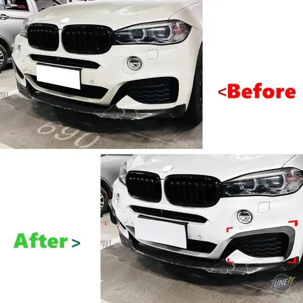 Séparateur de couteau d’air avant noir brillant BMW X6 F16 Style M