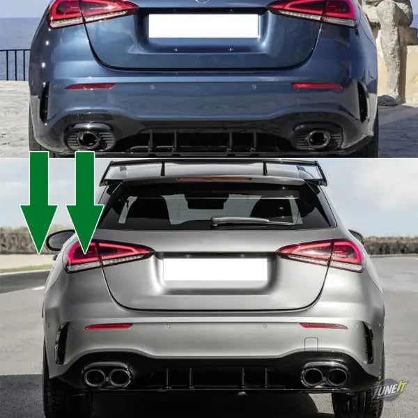 Silencieux d’échappement arrière pour Mercedes Classe A CLA35 GLB35 A45S
