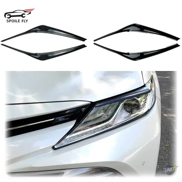Vitre de phare pour Toyota Camry XV70 2018-2023 finition noir brillant